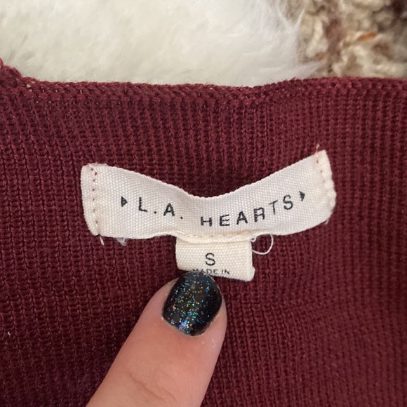Set of two LA Hearts Pacsun brand tye-back tops - Picture 3 of 4